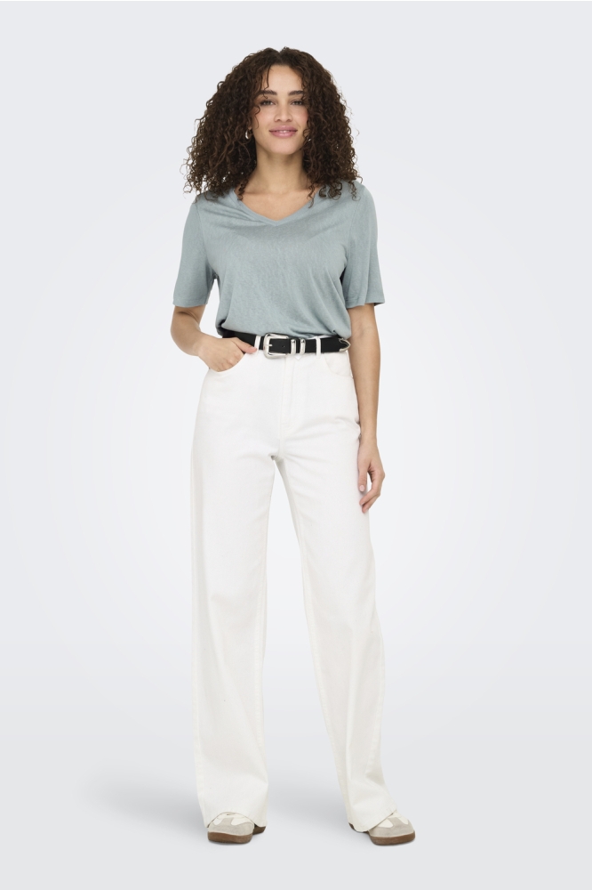 ONLELISE S/S V-NECK TOP JRS NOOS 15257390 ABYSS